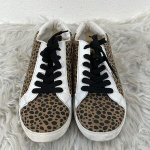 C&C California Animal Print Lace Up Sneakers Size 10
